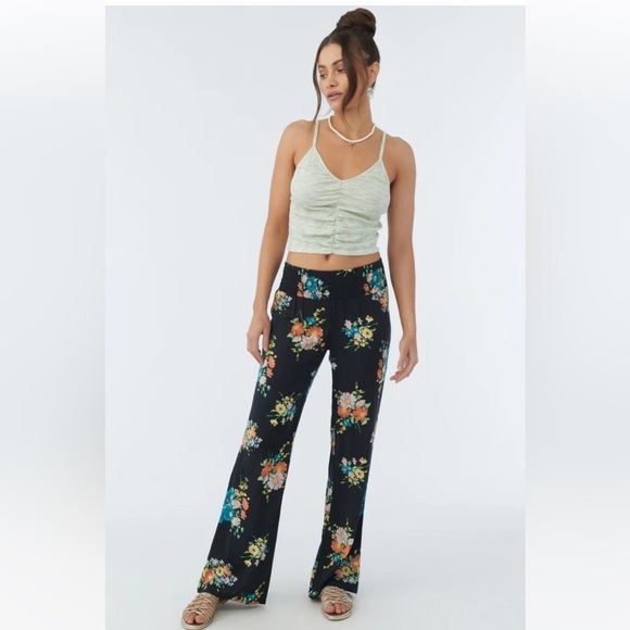 🔆O’Neill🔆 JOHNNY CORALINA WIDE LEG BEACH PANTS FLORAL elastic waist - Picture 11 of 15